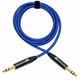 MOGAMI BLUE TRS CABLE 2 FT NEUTRIK  1/4" CONNECTORS 2549 NP3X-B GOLD PATCH