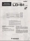 Pioneer LD-S1 Laser Disc Player Owners Manual