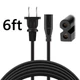 Black 2Prong Polarized for Sharp LC-19DV27UT LC-19SB14U LC-19SB15U LC-19SB24U