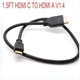 Mini HDMI C TO HDMI A Audio Cable For&nbsp;Mach Speed Trio 4.3&nbsp;MID T4300 HD Tablet