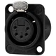 Neutrik NC5FD-L-B-1 5 Pin XLR DMX Female Panel Mount D Series Black