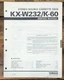 Yamaha KX-W232 K-60 Cassette  Service Manual *Original*