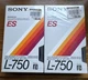 2 Sony Dynamicron ES Beta L-750 Tape Factory Sealed Blank Cassettes