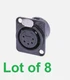 Neutrik NC5FD-L-B-1 XLR 5 Pin Female DMX Lighting Black (Lot of 8)