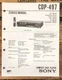 Sony CDP-497 CD Player  Service Manual *Original*