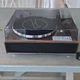 1byone Belt-Drive Turntable w/ Built-In Speakers, Wireless, 33/45 Brown