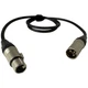MOGAMI MICROPHONE CABLE 1 FT - NEUTRIK XLR CONNECTORS MIC CUSTOM BUILT
