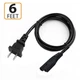 6ft AC Power Cord Lead for Sharp LC-32HT3U LC-32PX5M LC-37D40U LC-37D42U