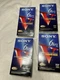 Four (4) Sony Premium Grade Blank VHS Tapes 6 Hour T-120VF Brand New Sealed