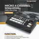 Avmatrix HVS0403U Video Switcher MICRO 4 CHANNEL HDMI-Compatible Live Streaming 
