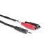 Hosa CMR-215 Stereo Breakout, 3.5 mm TRS to Dual RCA, 15 ft Cable