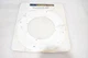 QUAM CEILING SPEAKER BAFFLE BR8W, WHITE STEEL BAFFLE FOR 8" SPEAKER