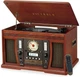 Victrola Aviator 8in1 Bluetooth Record Player Built-in Speakers MAHOGANY