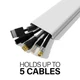 Sanus - On-Wall Cable Concealer Kit for Mounted TVs - Holds Up to 5 Cables White